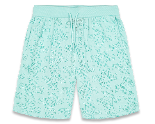 Luxury Jacquard Blue Shorts