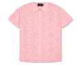 Chemise jacquard rose de luxe