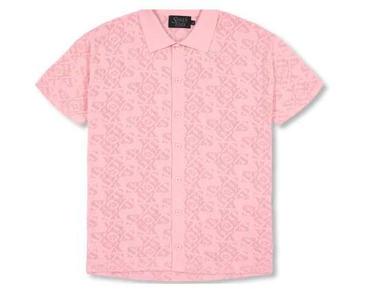 Luxury Jacquard Pink Shirt