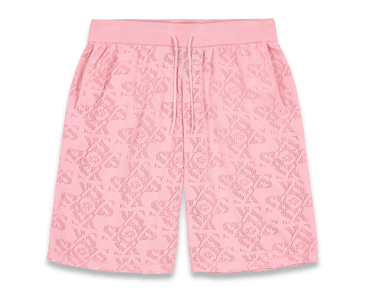 Luxury Jacquard Pink Shorts
