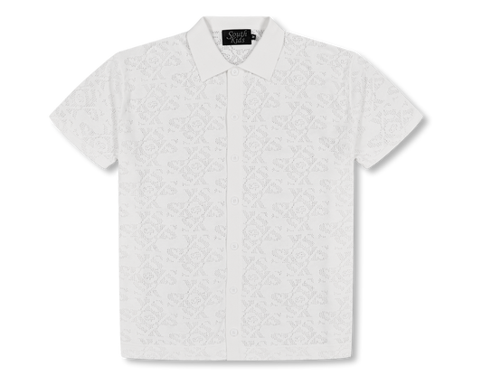Luxury Jacquard White Shirt