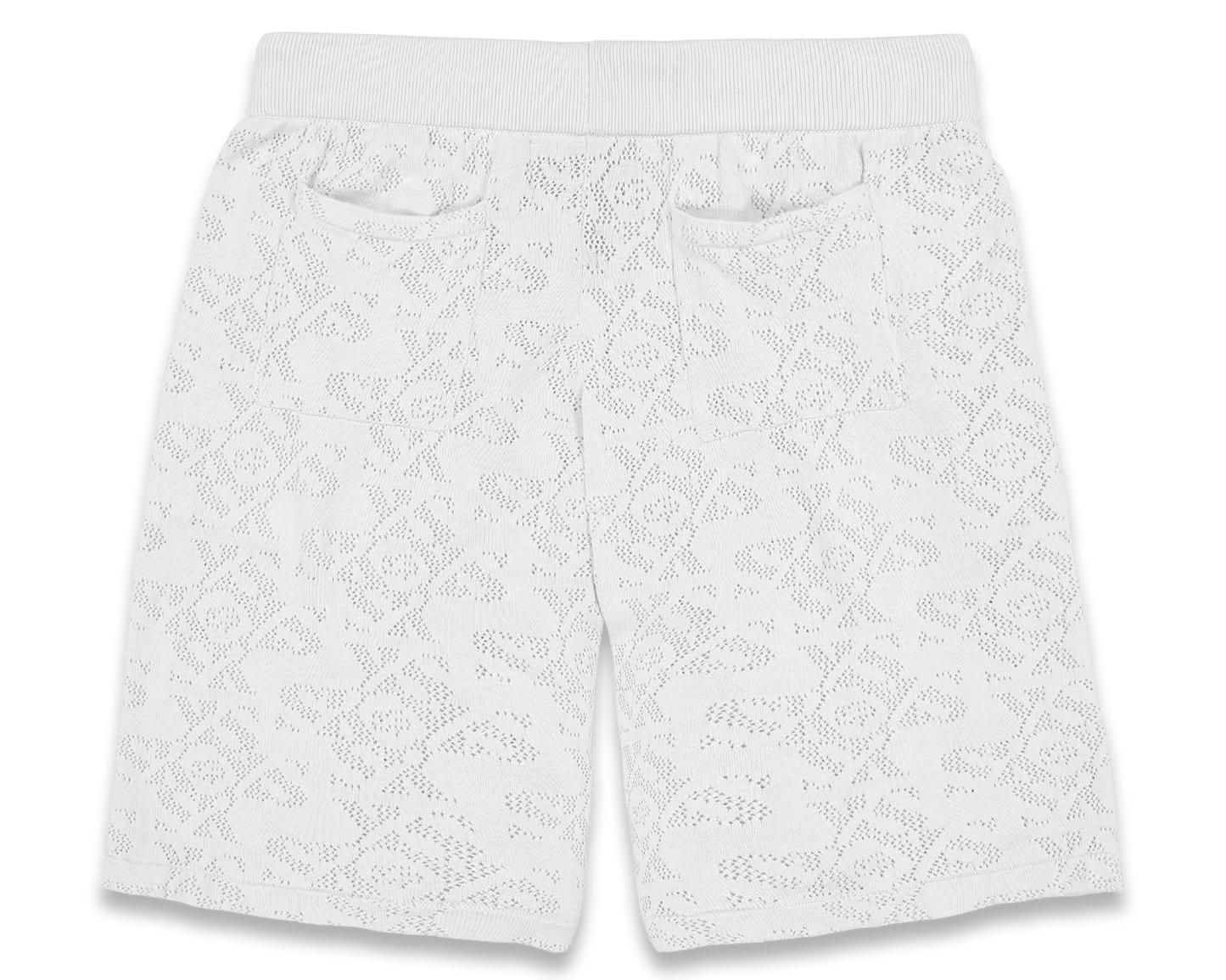 Luxury Jacquard White Shorts