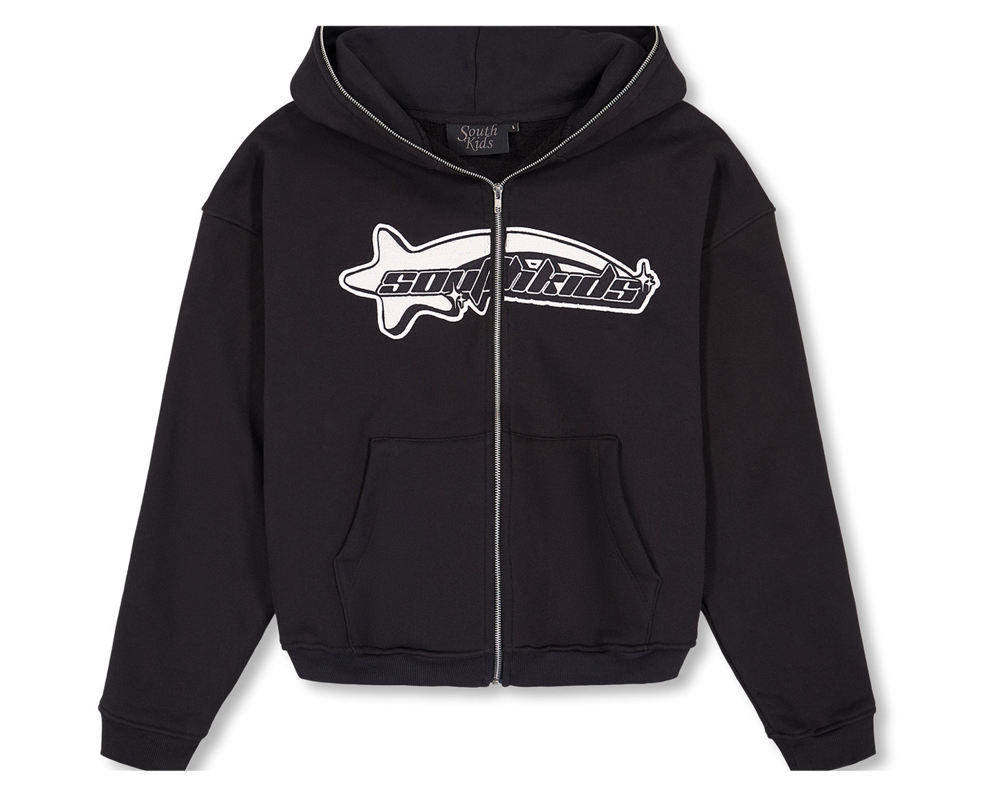 Luxury Star Black White Zip Up Hoodie