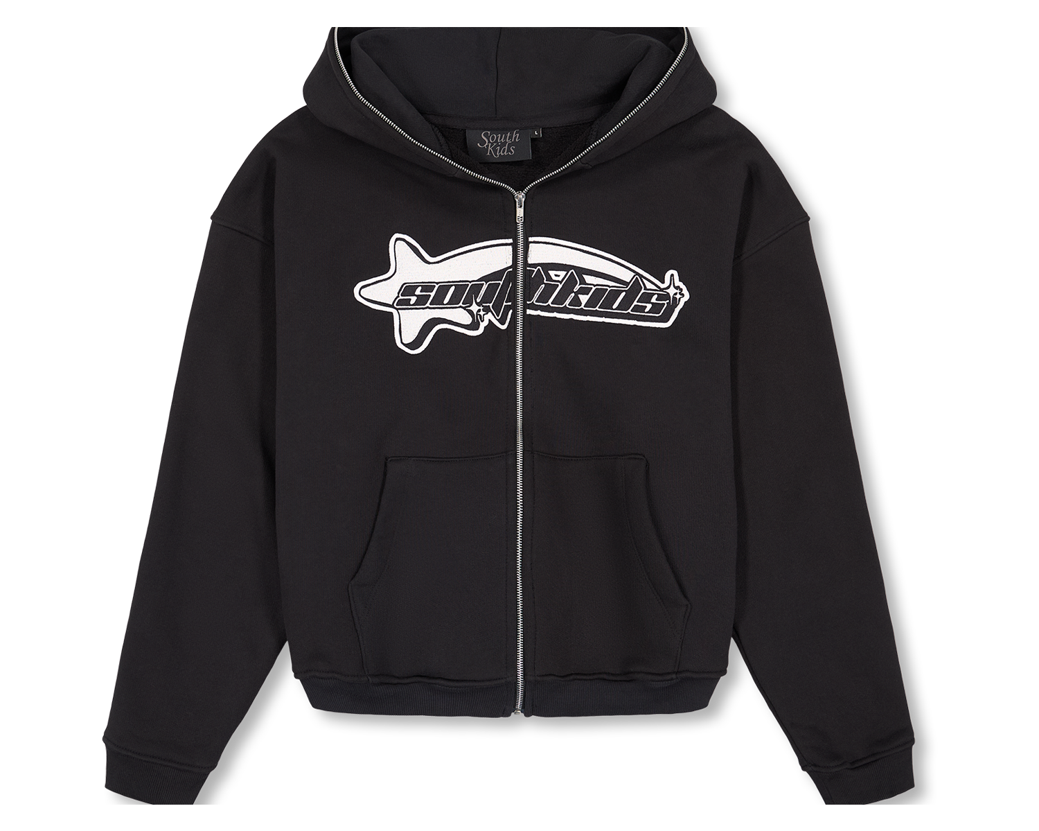 Luxury Star Black White Zip Up Hoodie