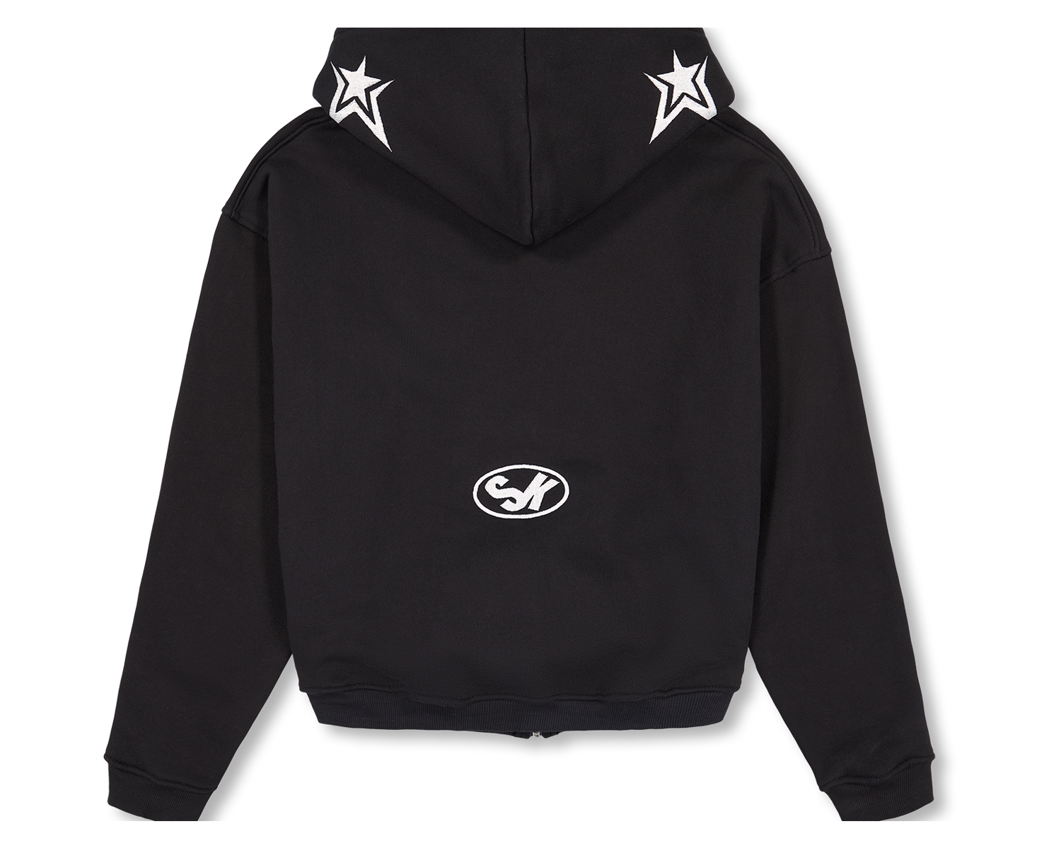 Luxury Star Black White Zip Up Hoodie
