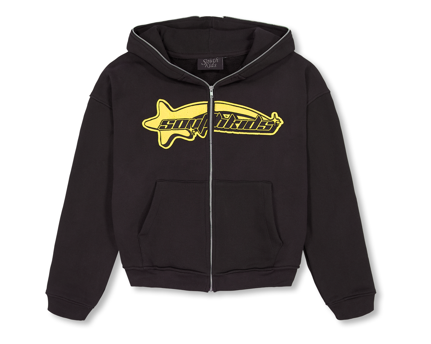 Luxury Star Black Yellow Zip Up Hoodie