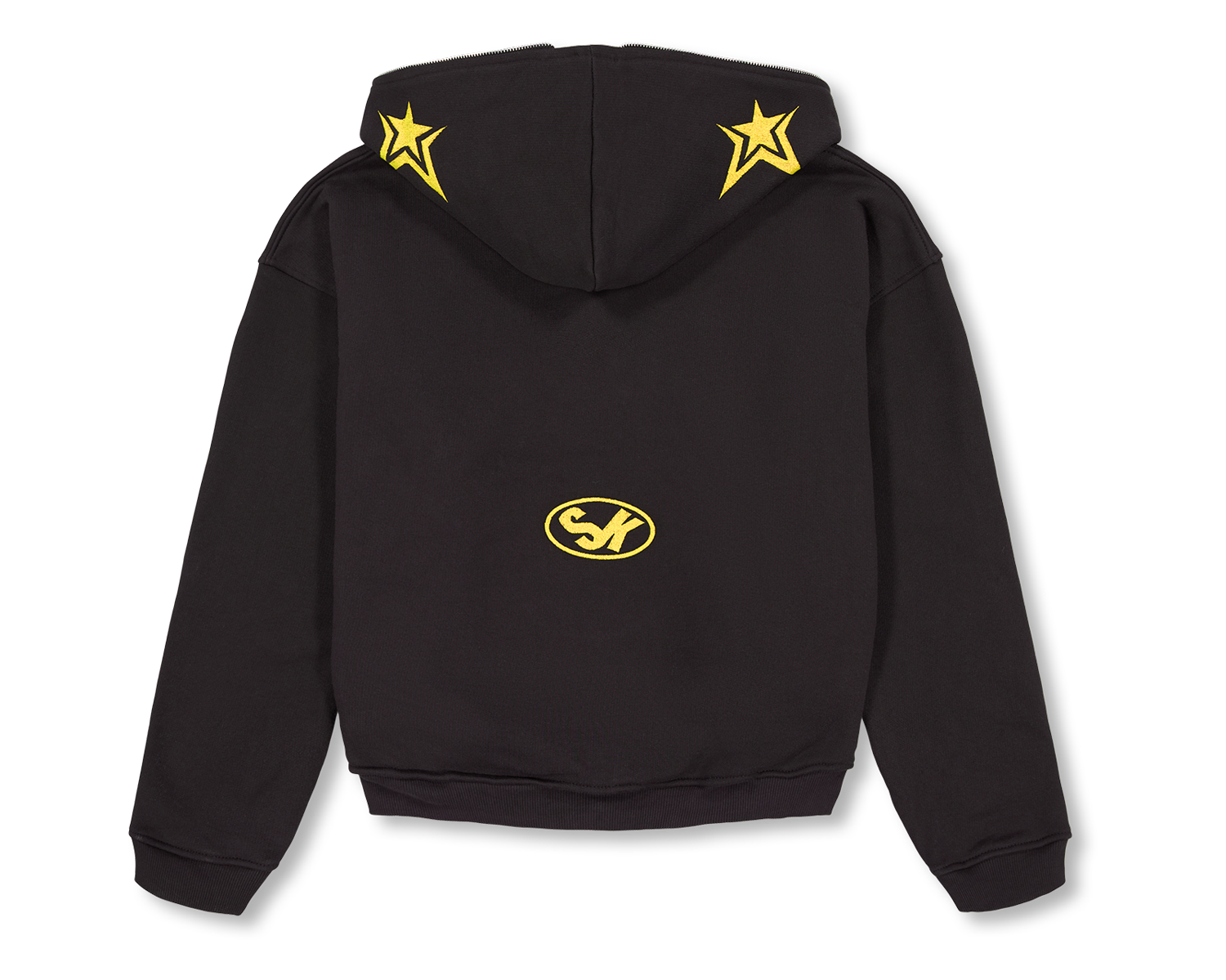 Luxury Star Black Yellow Zip Up Hoodie