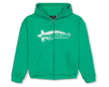 Sweat à capuche zippé vert Luxury Star