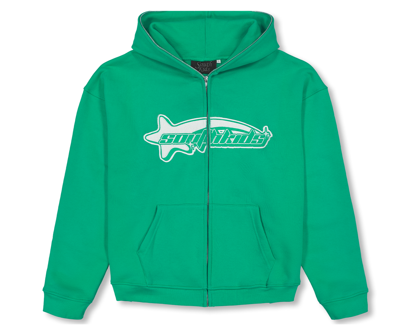 Luxury Star Green Zip Up Hoodie