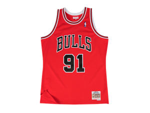Swingman Jersey Bulls Rodman Red