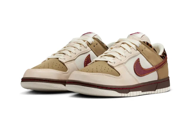 Nike Dunk Low Retro Khaki Team Red Pearl White (Women's)