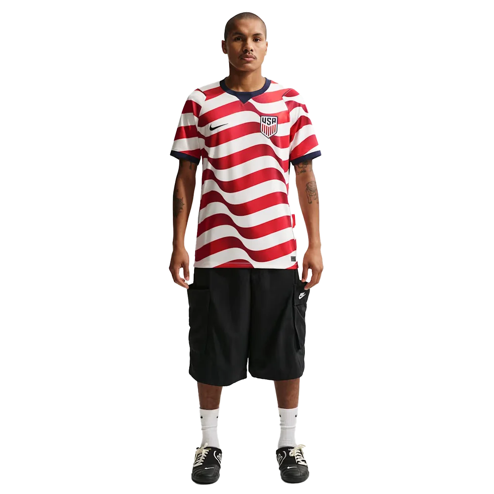 Palace x Nike England Dri-FIT Football Jersey Pewter Grey/Bright Crimson