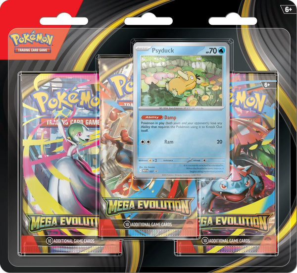 2025 Pokémon Mega Evolution 3-Pack Blister Pack (Psyduck)