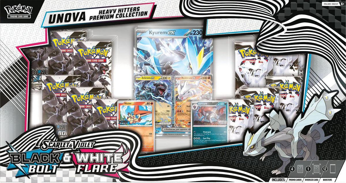 Overkicks - 2025 Pokémon Scarlet & Violet Black Bolt & White Flare Unova Heavy Hitters Premium Collection (Costco Exclusive)
