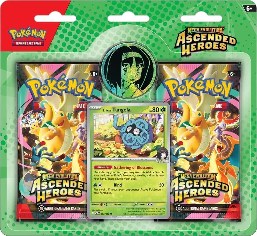Overkicks - 2026 Pokémon Mega Evolution Ascended Heroes Erika's Tangela Blister Pack