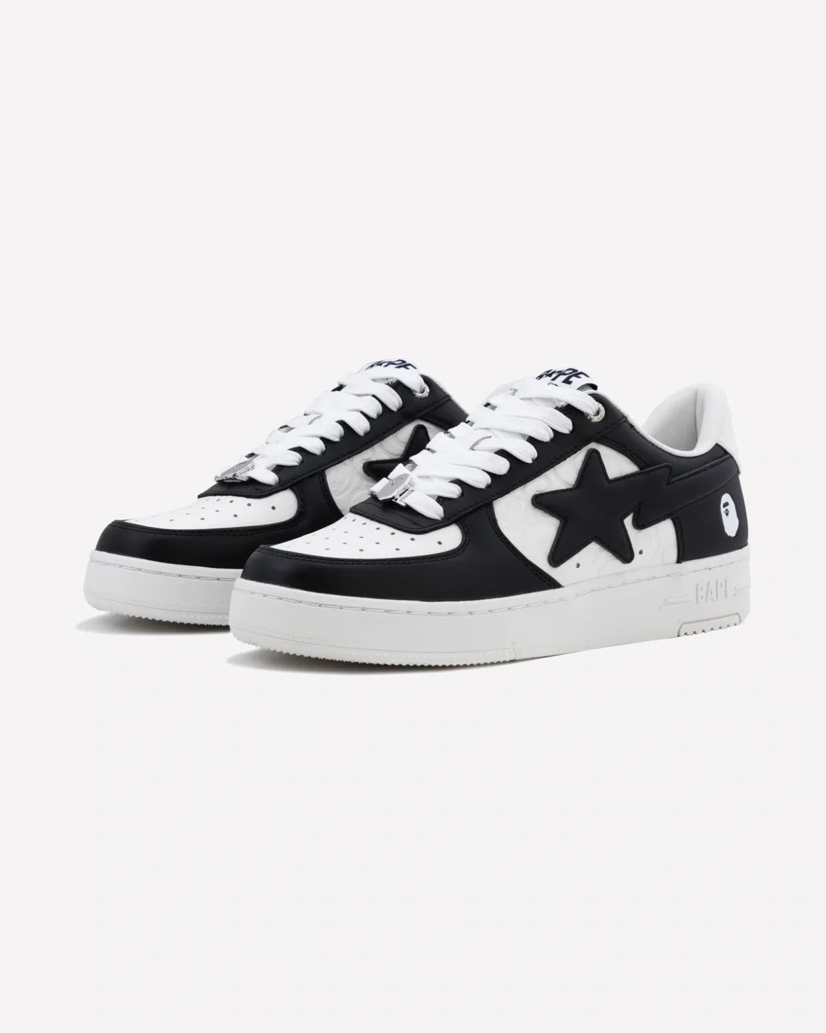 Overkicks - A Bathing Ape Bape Sta Low #3 White Black Cloud Camo (1L30-191-305-BLK / 1L30-291-304-BLK / 001FWL301305-BLK) - imagen 2