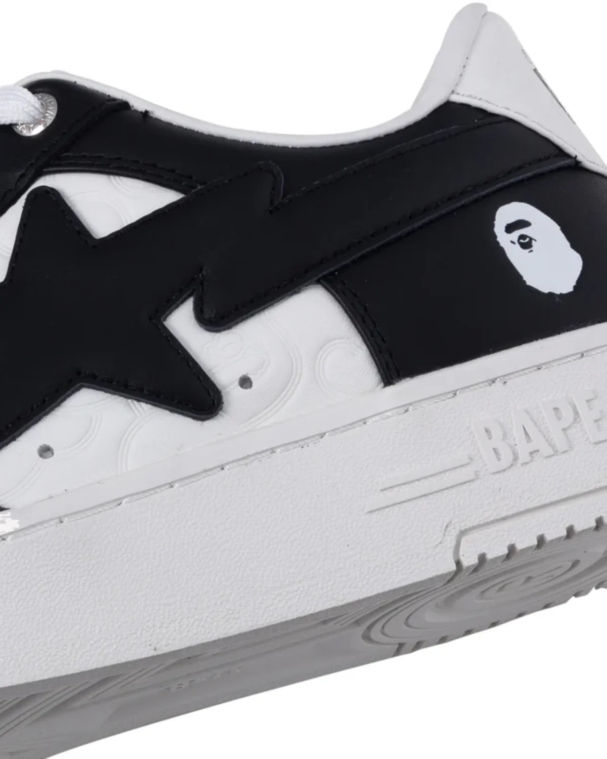 Overkicks - A Bathing Ape Bape Sta Low #3 White Black Cloud Camo (1L30-191-305-BLK / 1L30-291-304-BLK / 001FWL301305-BLK) - imagen 5