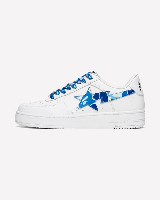 Overkicks - A Bathing Ape Bape Sta Low ABC Camo White Blue (2025) (1K70-191-335-BLU/1K70-291-330-BLU/001FWK701335-BLU) - vista lateral