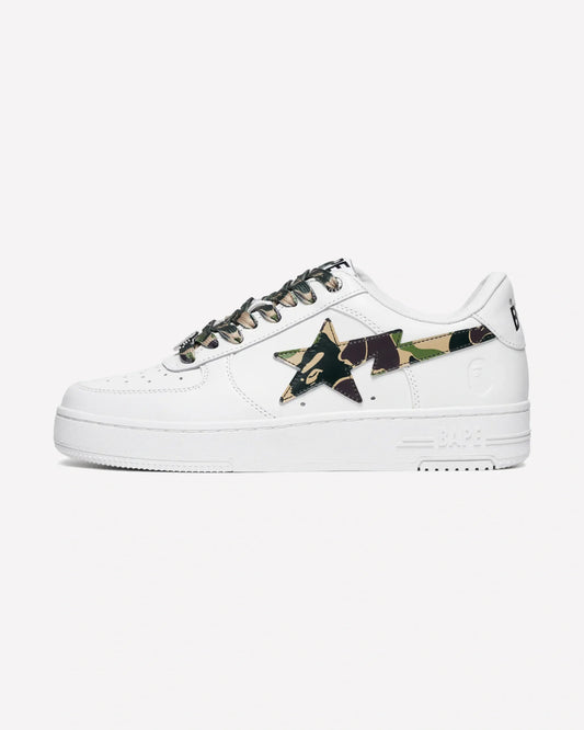 Overkicks - A Bathing Ape Bape Sta Low ABC Camo White Green (2025) (1K70-191-335-GRN/1K70-291-330-GRN/001FWK701335-GRN) - vista lateral