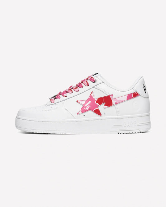 Overkicks - A Bathing Ape Bape Sta Low ABC Camo White Pink (2025) (1K70-191-335-PNK/1K70-291-330-PNK/001FWK701335-PNK) - vista lateral