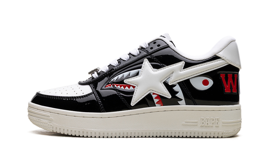 Overkicks - A Bathing Ape Bape Sta Low Color Block Shark Black (1G80191009-BLK) - vista lateral