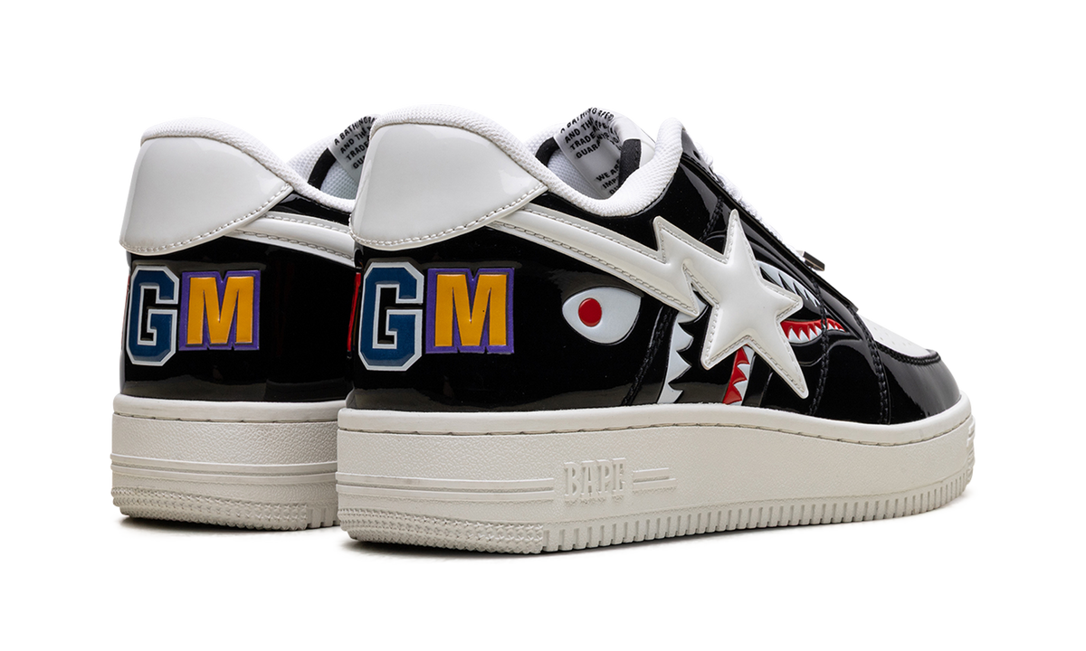 Overkicks - A Bathing Ape Bape Sta Low Color Block Shark Black (1G80191009-BLK) - par completo
