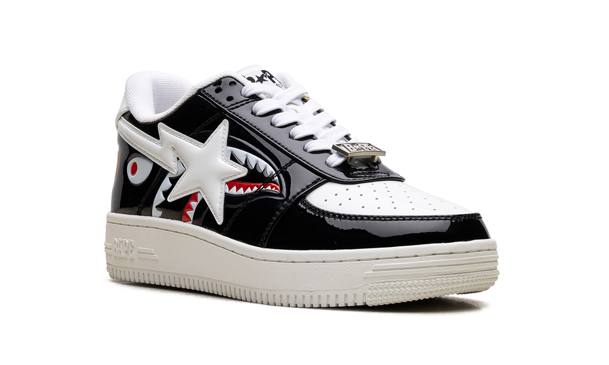 Overkicks - A Bathing Ape Bape Sta Low Color Block Shark Black (1G80191009-BLK) - detalle lateral interior
