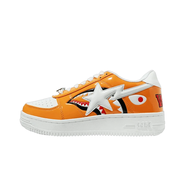 Overkicks - A Bathing Ape Bape Sta Low Color Block Shark Orange (1G80191009) - vista lateral