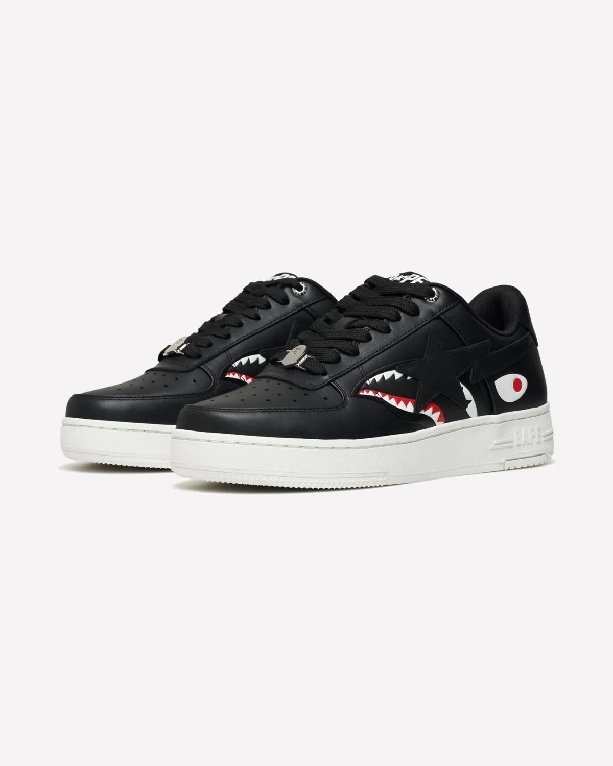 Overkicks - A Bathing Ape Bape Sta Low Shark Pack Black (1K80-191-307-BLK/1K80-291-307-BLK/001FWK801307-BLK) - imagen 2