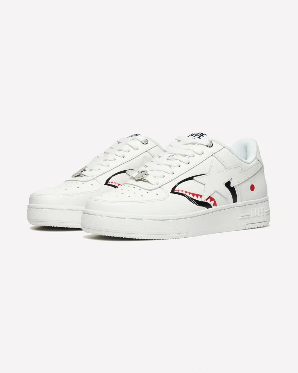 Overkicks - A Bathing Ape Bape Sta Low Shark Pack White (1K80-191-307-WHT/1K80-291-307-WHT/001FWK801307-WHT) - imagen 2
