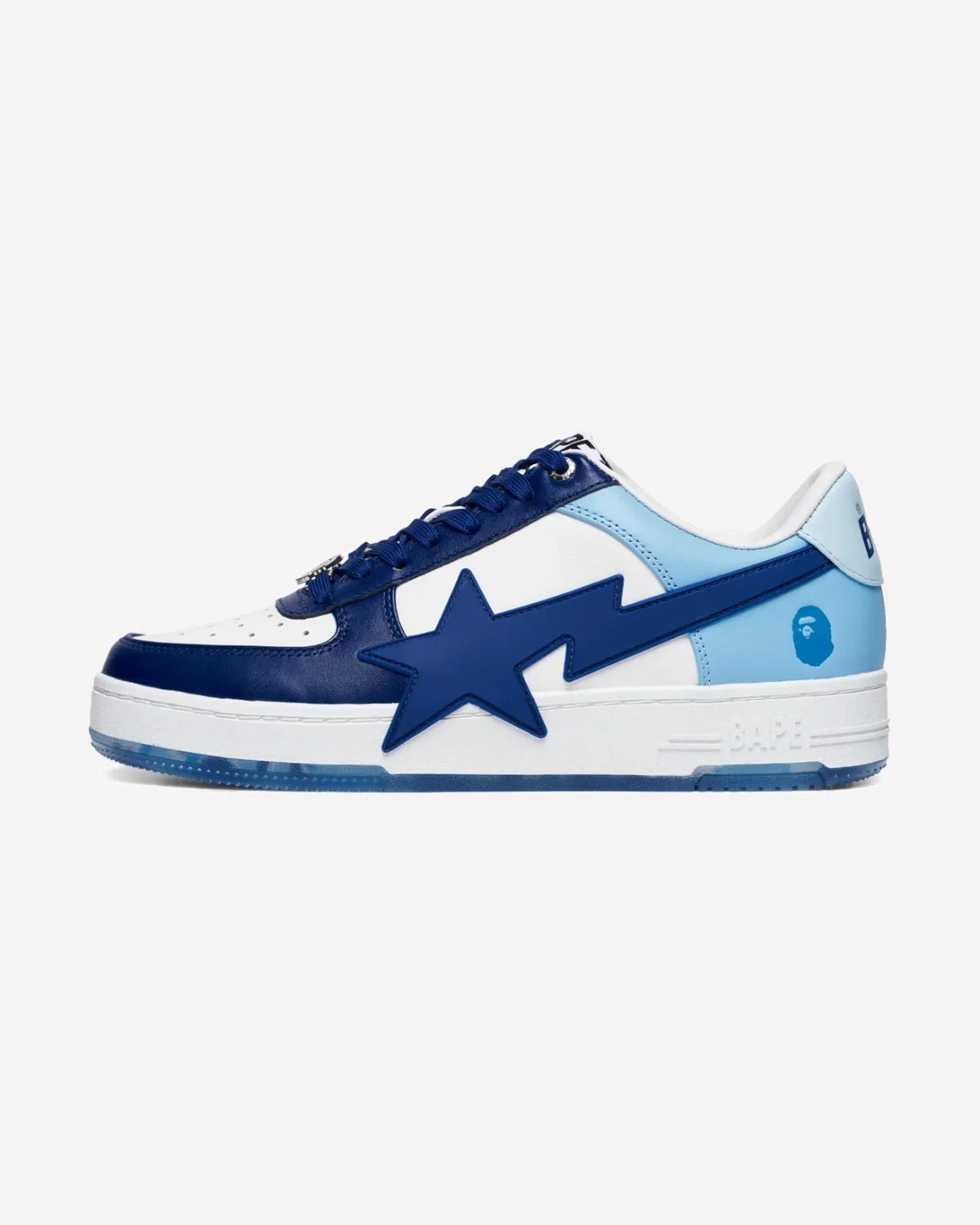 Overkicks - A Bathing Ape Bape Sta OS White Blue University Blue (0ZXSHM191309NBLX) - vista lateral