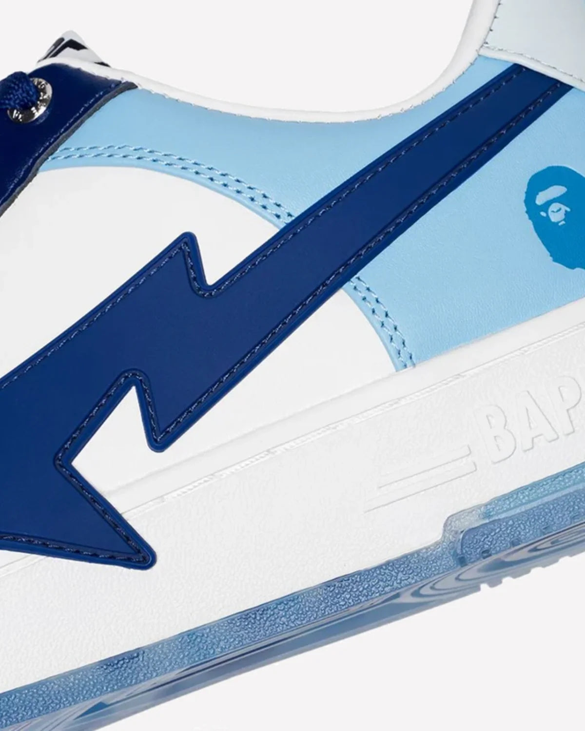 Overkicks - A Bathing Ape Bape Sta OS White Blue University Blue (0ZXSHM191309NBLX) - imagen 6