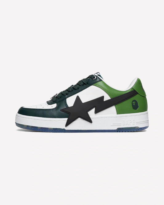 Overkicks - A Bathing Ape Bape Sta OS White Green (0ZXSHM191309NGRX) - vista lateral