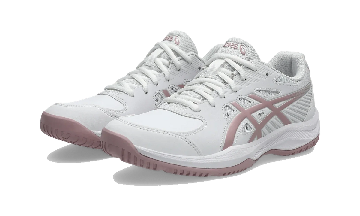 Overkicks - ASICS Court Slide 4 White Morganite (Womens) (1042A283-102) - vista trasera