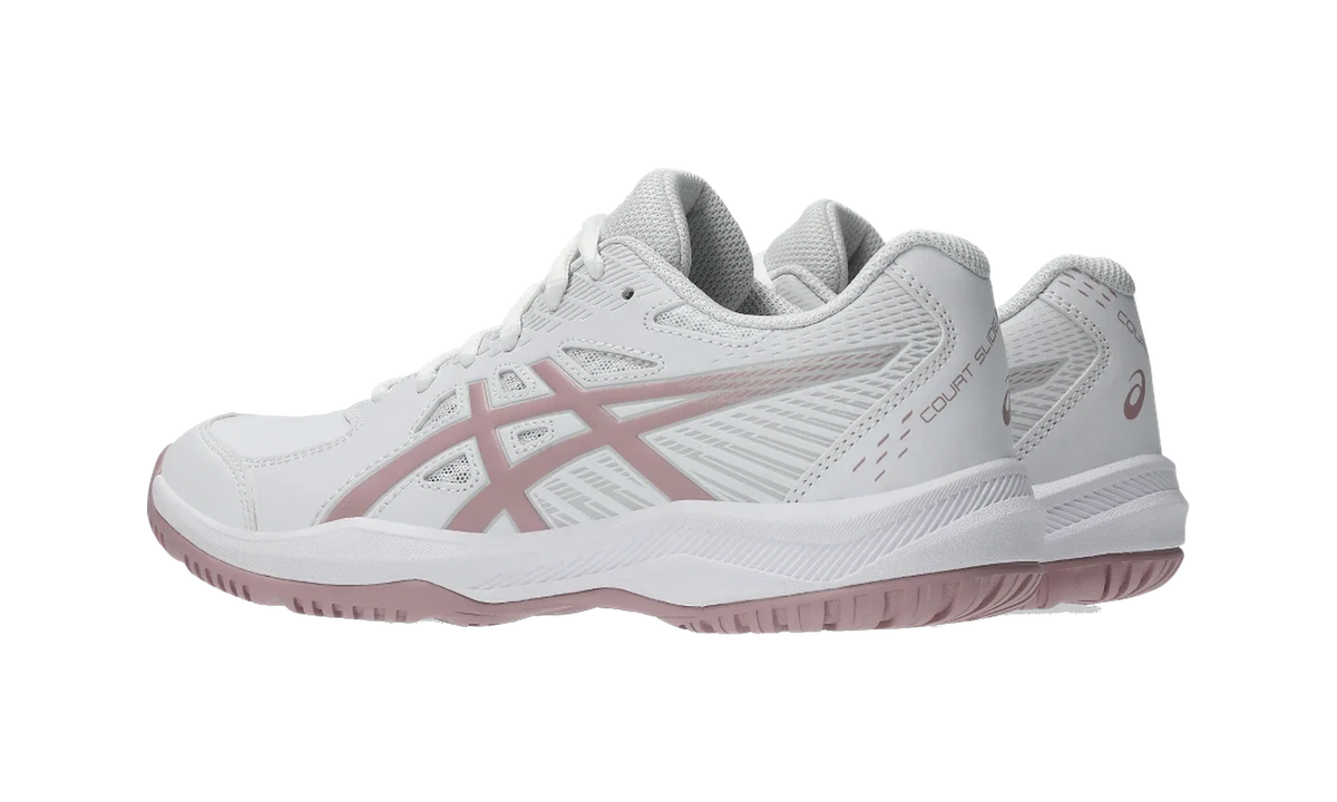 Overkicks - ASICS Court Slide 4 White Morganite (Womens) (1042A283-102) - par completo