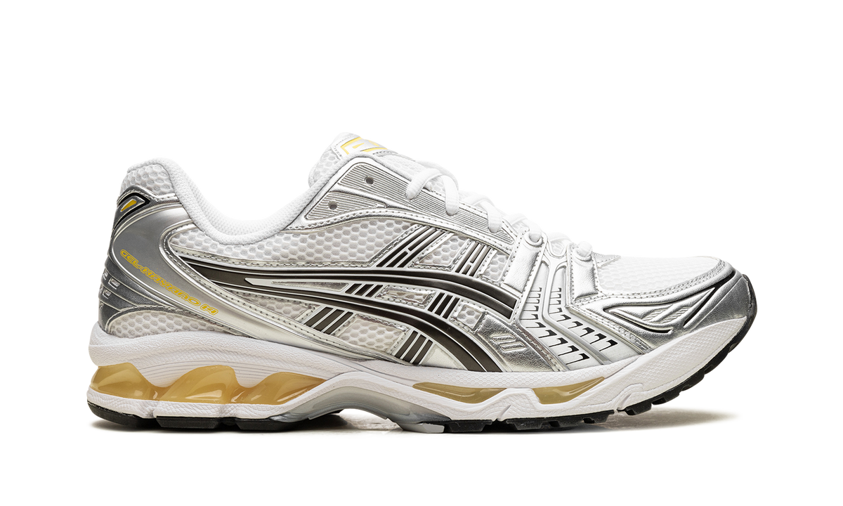 Overkicks - ASICS GEL-Kayano 14 Tai Chi Yellow (1203A537-101) - detalle talon