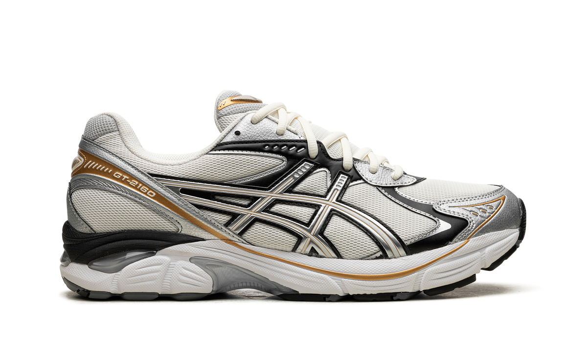 Overkicks - ASICS GT-2160 Cream Pure Silver Gold (1203A320-100) - detalle talon
