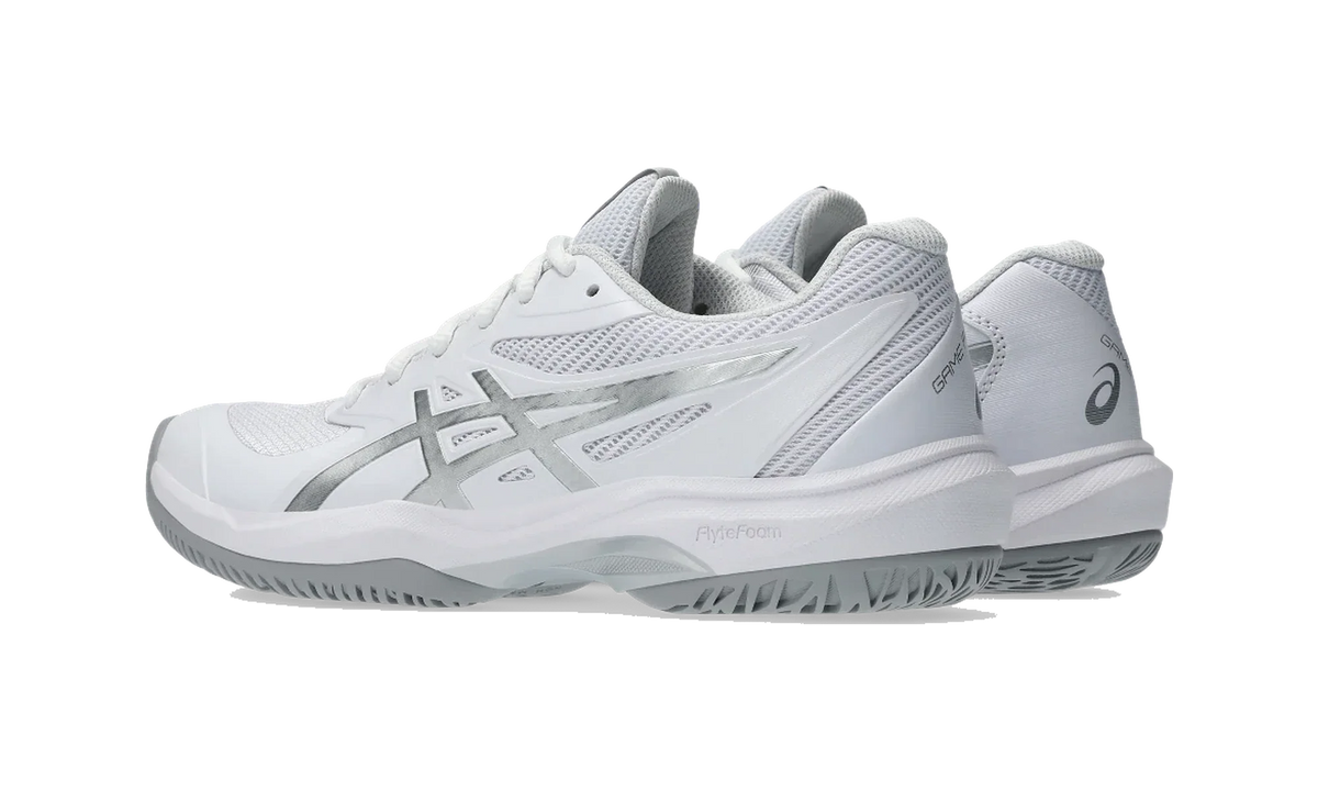 Overkicks - ASICS Game FF White Pure Silver (Womens) (1042A281-101) - par completo
