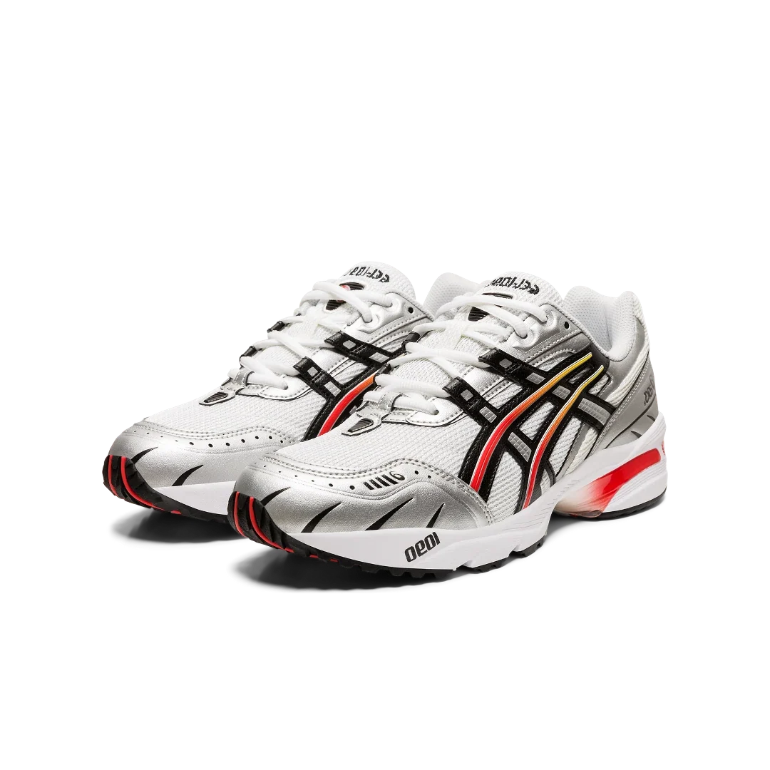 Overkicks - ASICS Gel-1090 White Black (1021A285-100) - vista trasera