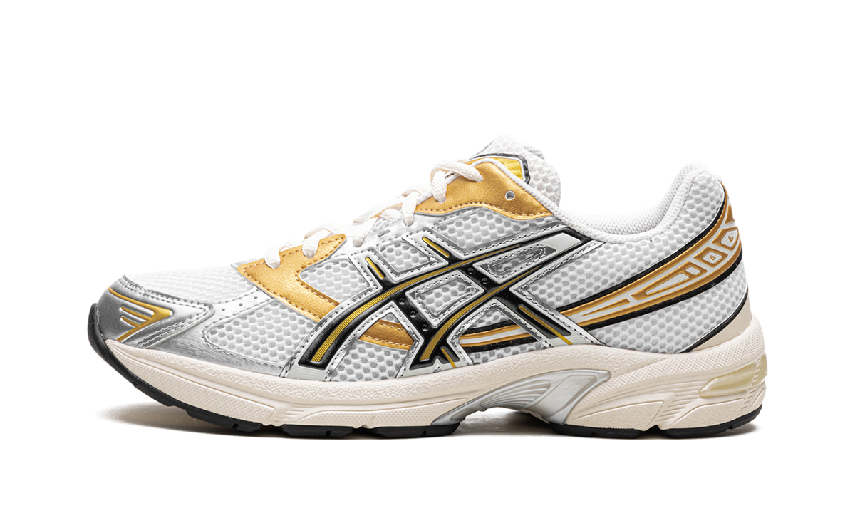 Overkicks - ASICS Gel-1130 White Black Gold (1203A698-100) - vista lateral
