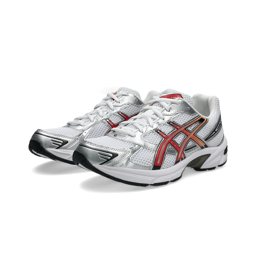 Overkicks - ASICS Gel-1130 White Red Snapper (1203A609-111) - vista trasera