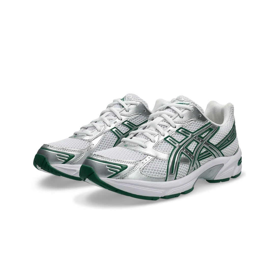 Overkicks - ASICS Gel-1130 White Silver Green (1203A701-100) - vista trasera