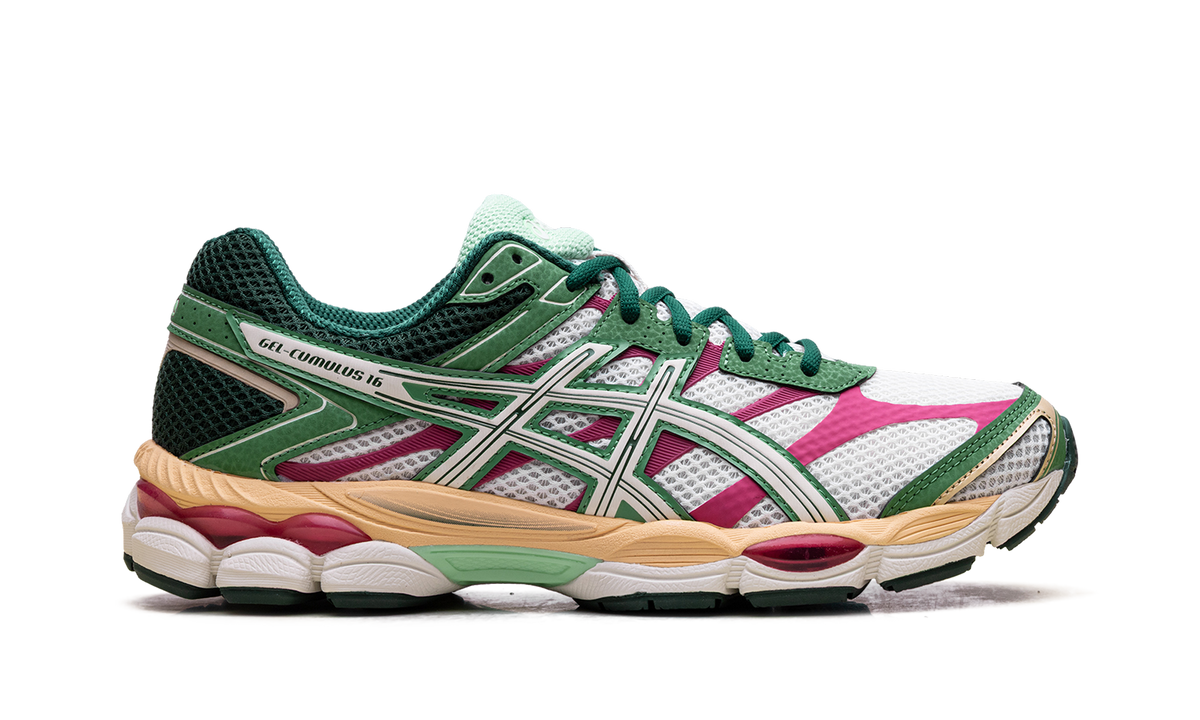 Overkicks - ASICS Gel-Cumulus 16 Green Cream Ivory (1203A763-100) - detalle talon