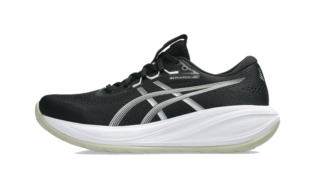 Overkicks - ASICS Gel-Cumulus 28 Black White (1011C143-002) - vista lateral