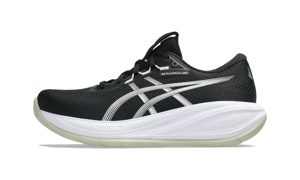 Overkicks - ASICS Gel-Cumulus 28 Black White (Womens) (1012B916-002) - vista lateral