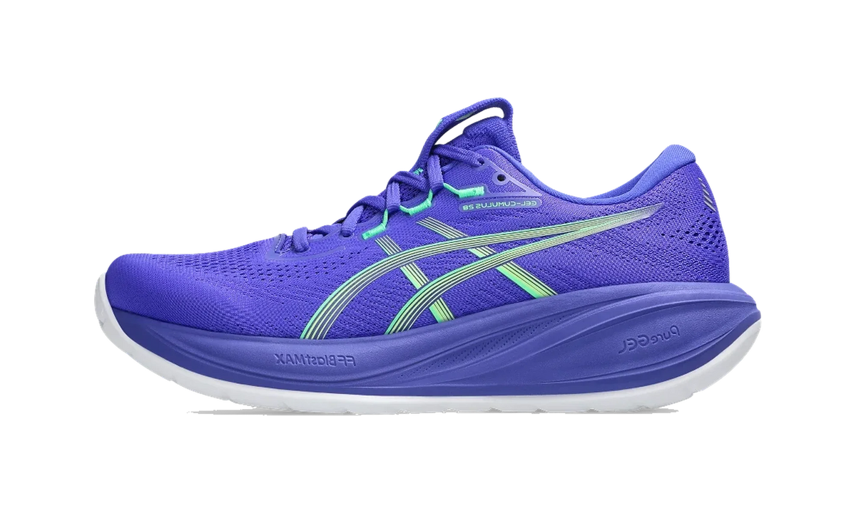 Overkicks - ASICS Gel-Cumulus 28 Cobalt Burst Illuminate Green (1011C143-401) - vista lateral