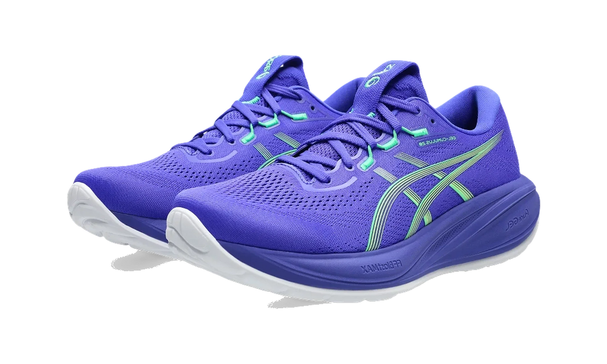 Overkicks - ASICS Gel-Cumulus 28 Cobalt Burst Illuminate Green (1011C143-401) - vista trasera