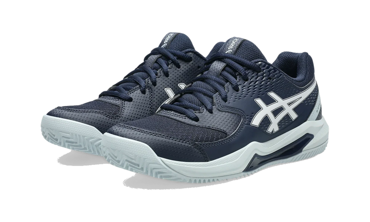 Overkicks - ASICS Gel-Dedicate 8 Clay Midnight White (Womens) (1042A255-402) - vista trasera
