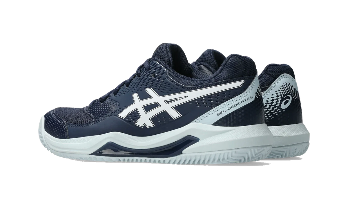 Overkicks - ASICS Gel-Dedicate 8 Clay Midnight White (Womens) (1042A255-402) - par completo