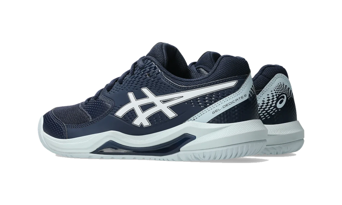 Overkicks - ASICS Gel-Dedicate 8 Midnight White (Womens) (1042A237-402) - par completo